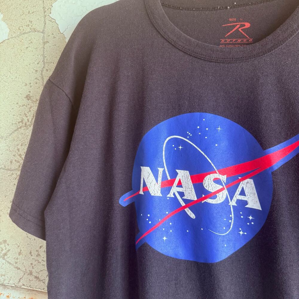 Vintage NASA Logo T-Shirt | Black Space Graphic Tee | Men’s Large‎